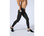 Adore Man Sports Compression Tights Running Pants Elastic Tights Run Fitness Workout Gym 1080-Black