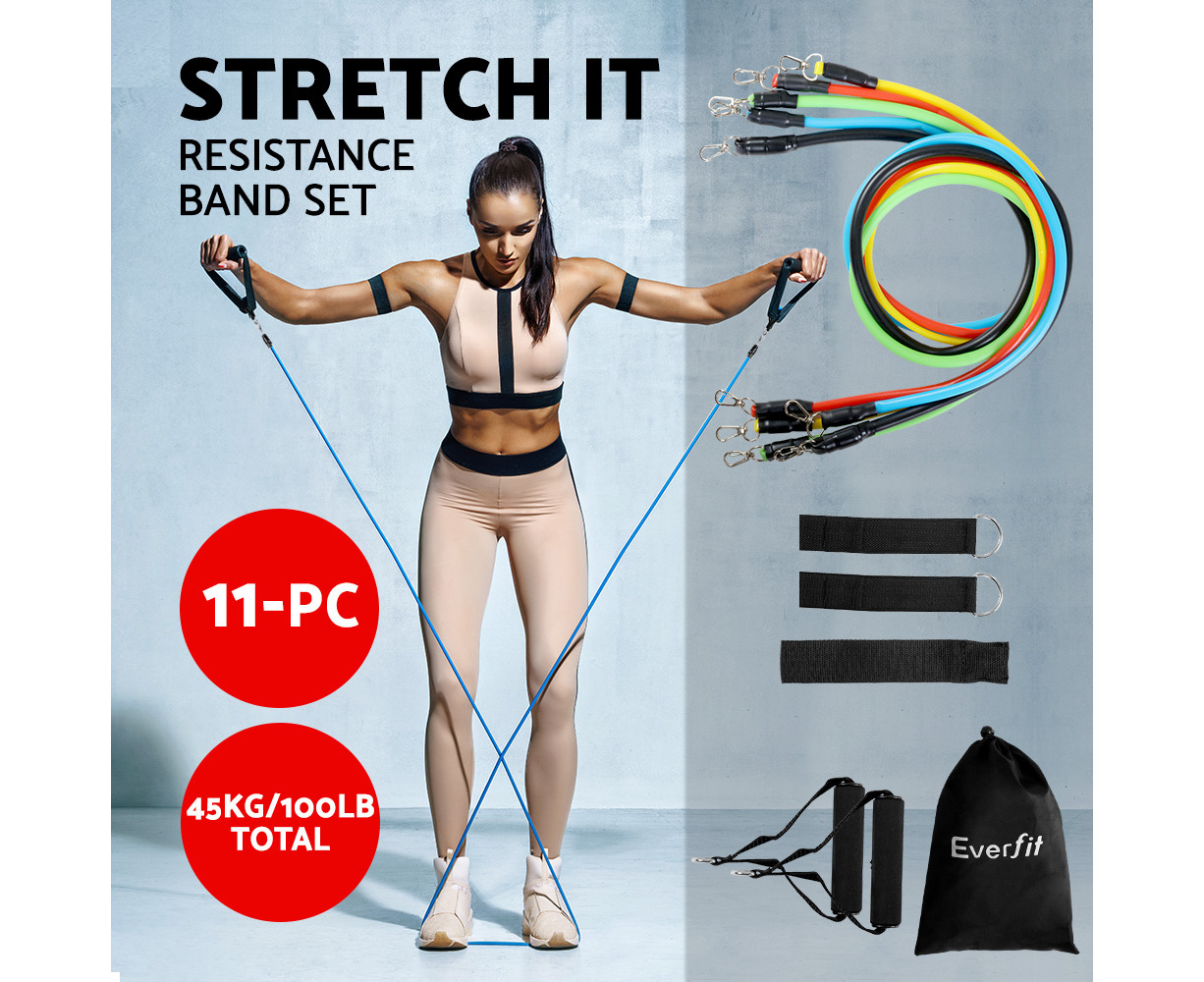 5 PCS Yoga Elastic Fitness Exercise Pull Rope Exercise Resistance Bands set