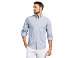 Academy Brand Men's Whitloc Long Sleeve Shirt - Navy/White