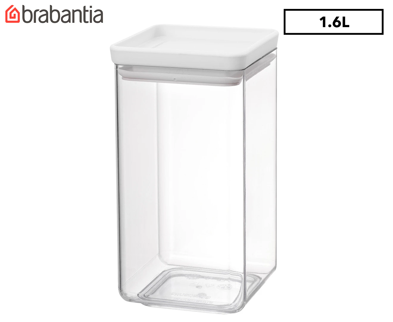 NEW Brabantia Window Canister White 1.4L Set 3pce