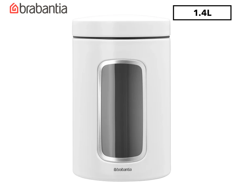 Brabantia 1.4L Window Canister - White