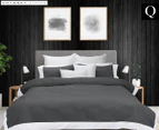 Odyssey Living Breathe Percale Queen Bed Quilt Cover Set - Charcoal