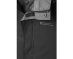 Mountain Warehouse Men's Waterproof Rain Jacket Breathable Coat Packaway Bag - Black