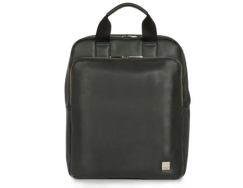 Knomo Dale Leather 15" Laptop Backpack - Black