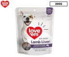 Love 'Em Air Dried Dog Training Treats Lamb Liver 200g