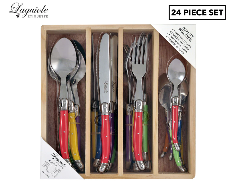 Laguiole Etiquette 24-Piece Cutlery Set - Multi