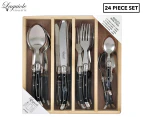 Laguiole Etiquette 24-Piece Cutlery Set - Marble Black