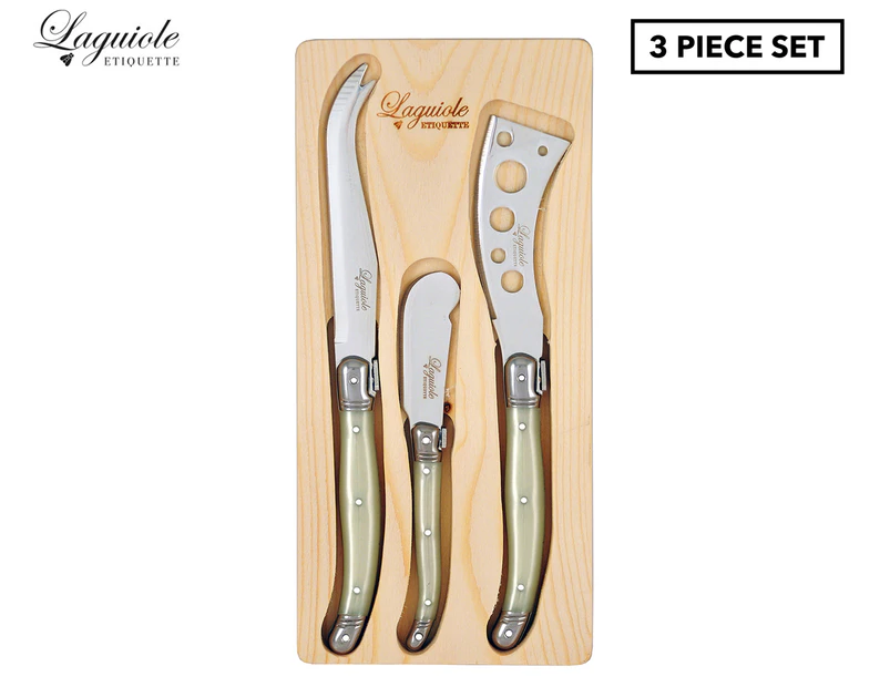 Laguiole 3-Piece Cheese Knife Set - Pearl