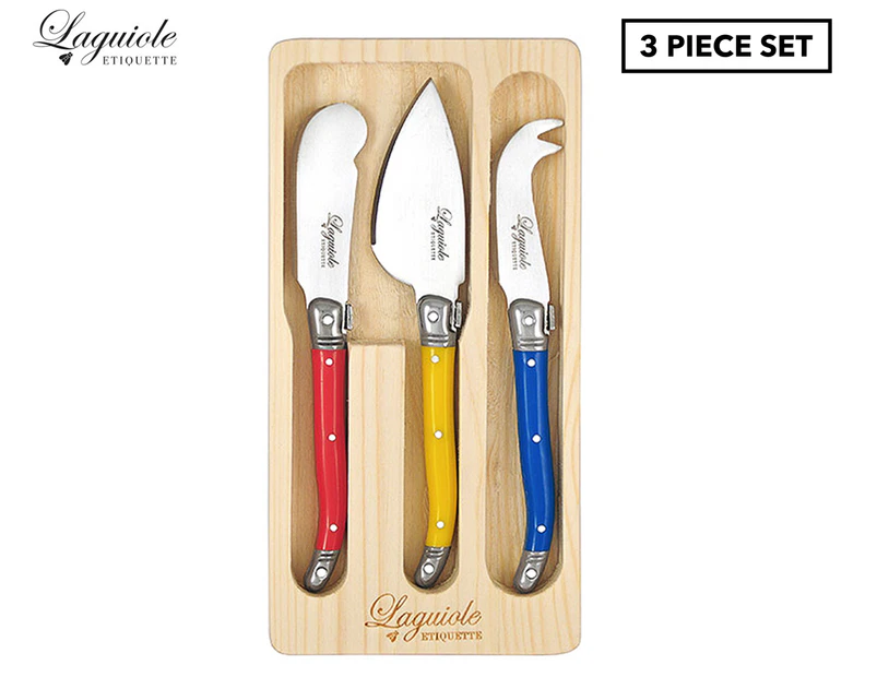Laguiole 3-Piece Mini Cheese Knife Set - Multi