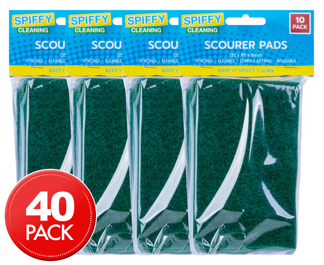 4 x Spiffy Scourer Pads 10pk