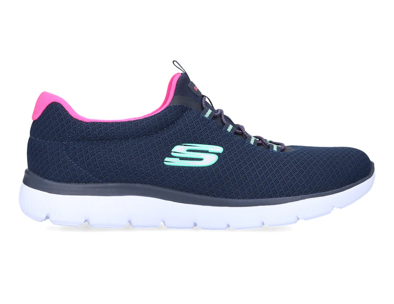 Skechers Women's Summits Running Shoes - Navy/Hot Pink