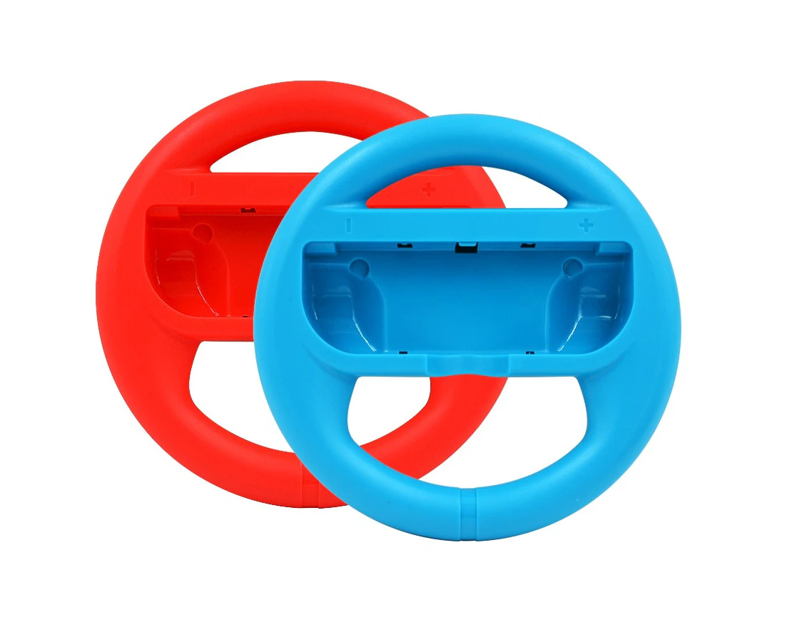 Ymall 2pcs SND-399 Switch Game Steering Racing Handle Steer Wheel Holder For Nintend Switch NS Joy-Con Controller-Blue&Red