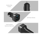 Ymall Car Charger 30W Quick Charge Dual USB 3.0 Port Car Adapter Compat Slim Fast Charging for Galaxy/iPhone and More Qualcomm Certifield