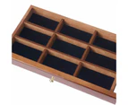Wooden Jewellery Box brown storage case W/ lock mirror large size