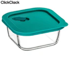 ClickClack 500mL Cook+ Square Container - Teal