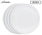 4 x Noritake 21cm WoW Dune Porcelain Coupe Salad/Entrée Plates - White