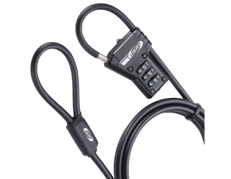 BBB BBL-51 MicroLoop 1500mm Straight Cable Combination Bike Lock - Black
