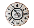 Large Motorcycle Rustic Industrial Style Round Wall Clock, 70cm