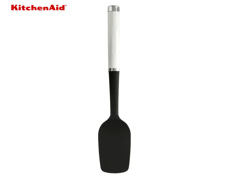 KitchenAid 30cm Classic Silicone Spoon Spatula - White/Black