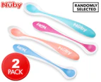Nuby First Solids Hot Safe Baby Spoons 2pk - Randomly Selected