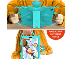 WIWU Monkey iPad Case Cartoon Kids Anti-fall Protective Cover Bulit-in Kickstand Pencil Holder For iPad Air1/2 iPad2017/2018 iPad Pro 9.7"-Aqua - Dkjxmonkeyipadx