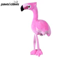 Paws & Claws Who Zoo Stretchy Legs Plush Flamingo Dog Toy