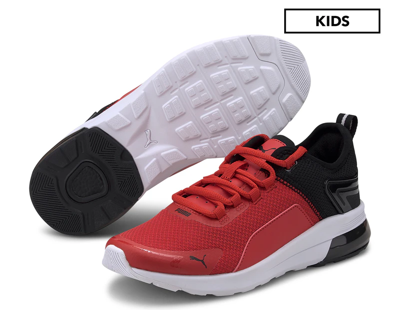 Puma Boys' Electron Street Era Jr Running Shoes - High Risk Red/Black/White