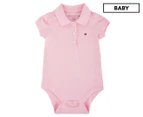 Tommy Hilfiger Baby Girls' Classic Polo Bodysuit - Precious Pink