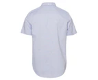 Tommy Hilfiger Men's Danvers Dobby Short Sleeve Slim Fit Shirt - Blue Iolite