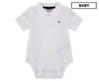 Tommy Hilfiger Baby Boys' Short Sleeve Tommy Knit Bodysuit - Bright White