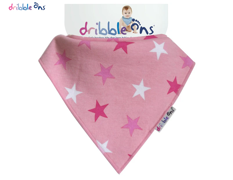 Dribble Ons Baby Bib - Pink Star