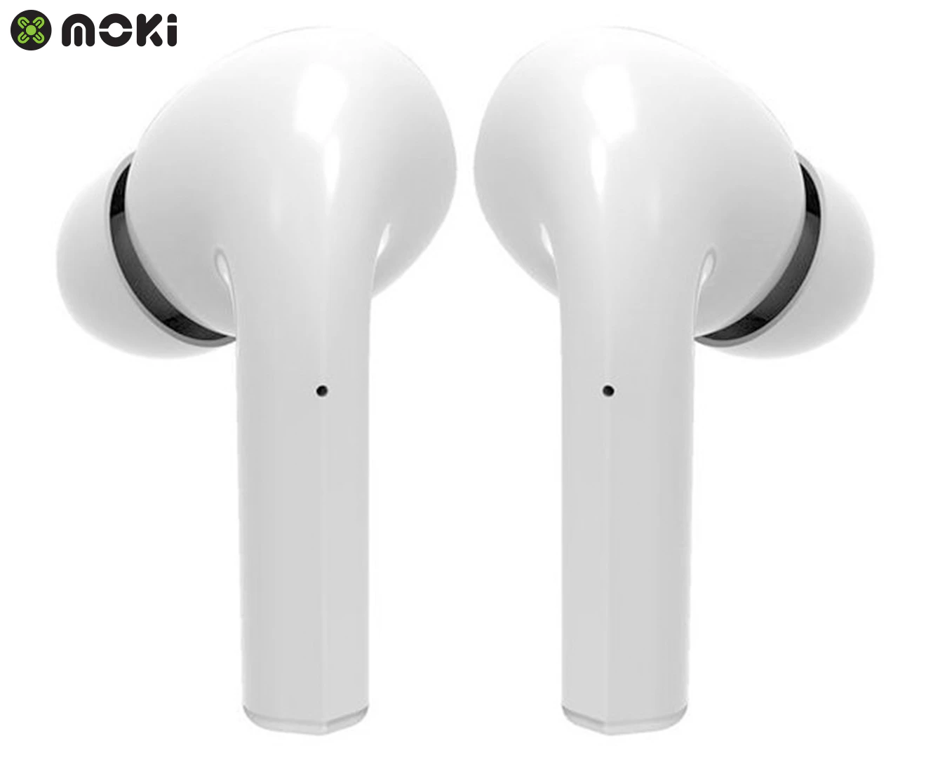 MokiPods True Wireless Earbuds Bluetooth In Ear earphones Pods w/Mic White