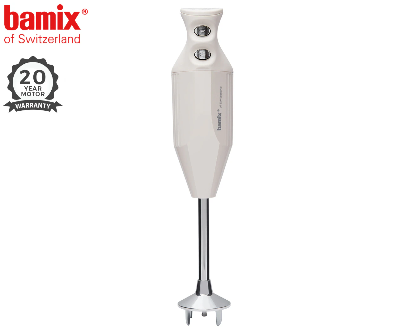 Bamix Mono 140W Electric Hand Stick Blender Beat/Shred/Chop Mixer w/Beaker Cream