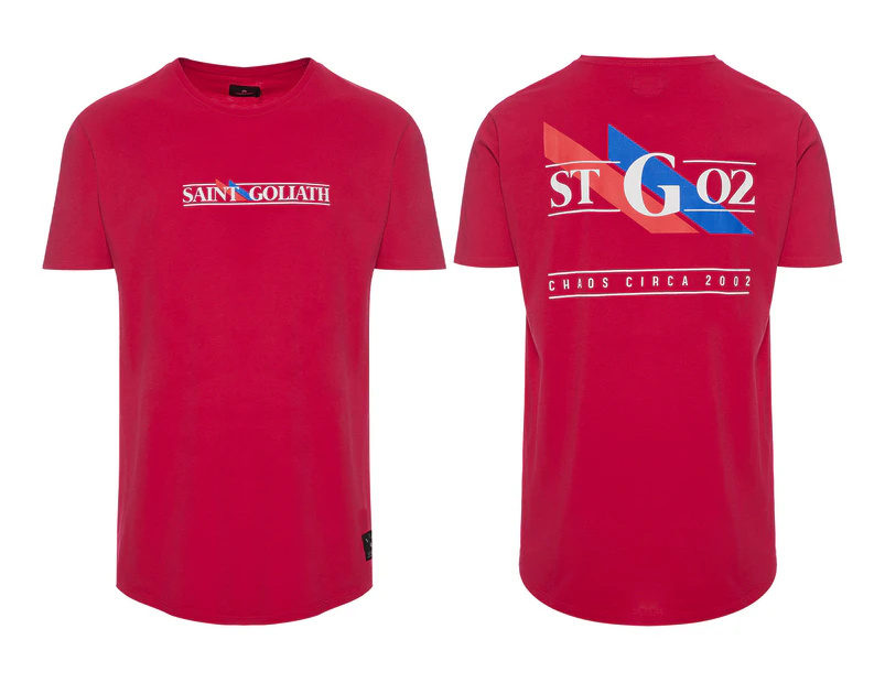 St Goliath Men's Aglio Tee / T-Shirt / Tshirt - Red