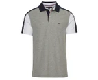 Tommy Hilfiger Men's Hoffman Polo Tee / T-Shirt / Tshirt - Grey Heather/Multi