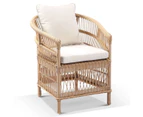 Malawi Outdoor Wicker and Aluminium Dining Chair - Outdoor Chairs - Charcoal