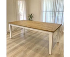 Leura Belle Rustic Rectangle 210cm x 100cm Indoor Timber Dining Table - Dining Tables -