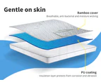 Dreamz Bamboo Fully Fitted Mattress Protector Bed Sheet Waterproof Cover Queen - White,Grey
