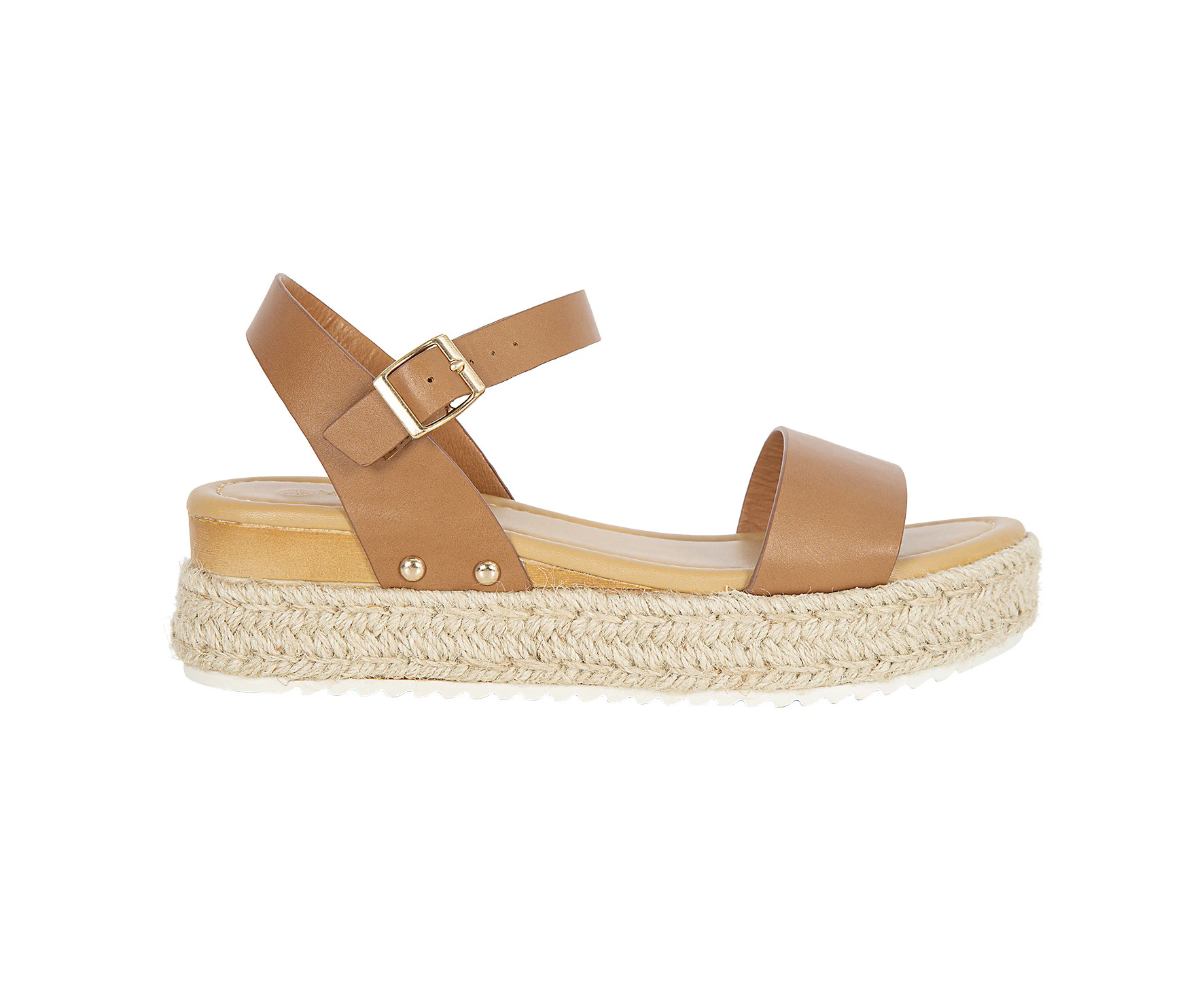 Vandal Wildfire Flatform Sandal Double Strap Buckle Fastening Women's - Tan