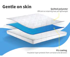 DreamZ Mattress Protector Quilted Waterproof Cover Single Double King Queen - White