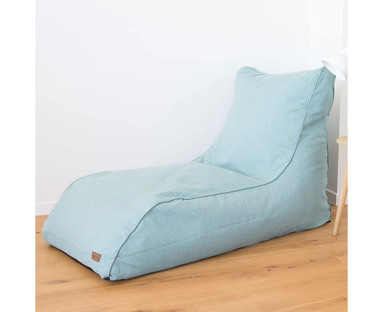 Day Bed Bean Bag Chair Lounger Cover Linen - Teal | Green