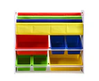 Levede Kids Toy Box Bookshelf Organiser 6 Bins Display Shelf Storage Rack Drawer - Multi-Colour,White,Yellow,Blue,Red,Green