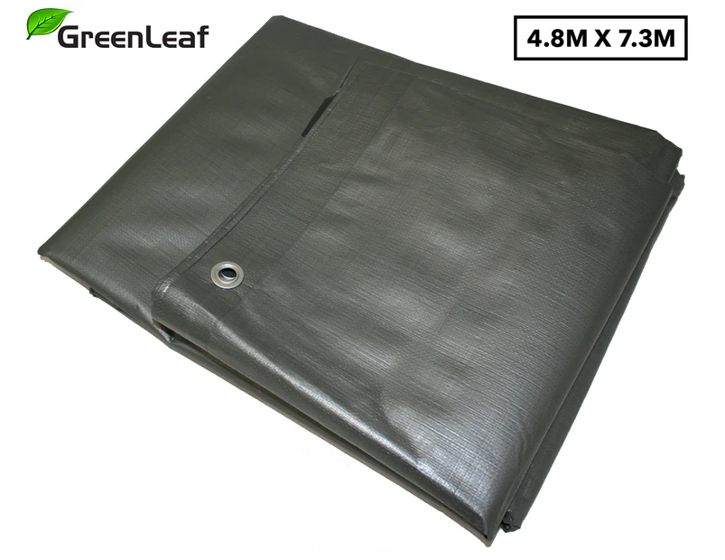 Greenleaf 4.8x7.3m Poly Tarpaulin - Silver/Black