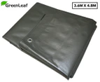 Greenleaf 3.6x4.8m Poly Tarpaulin - Silver/Black