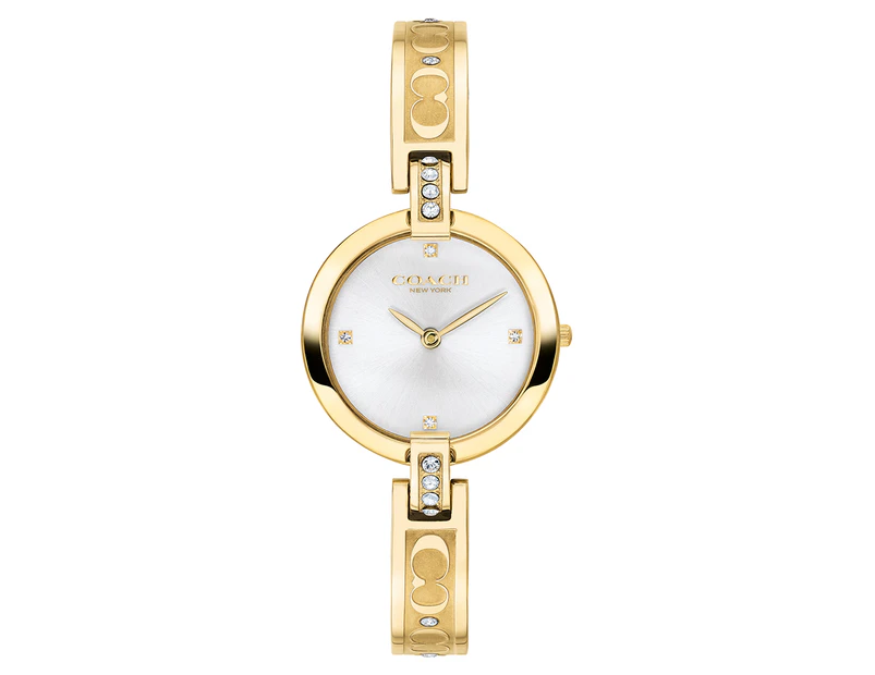 Coach Women's 26mm Chrystie Stainless Steel Watch - Silver White/Gold