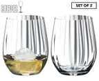 Set of 2 Riedel Optical O Whisky Tumbler Glasses