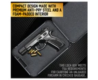 9.5" Portable Security Storage Case Lock Box Handgun Pin Code Safe 4FT Wire Rope