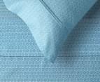 The Big Sleep Daisy Printed Microfibre King Bed Sheet Set - Blue 2