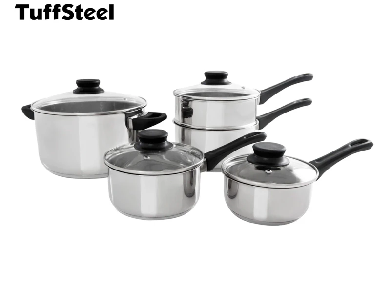 TuffSteel 5-Piece Basics Stainless Steel Cookware Set