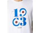 Ben Sherman Men's 1963 Target Graphic Tee / T-Shirt / Tshirt - White